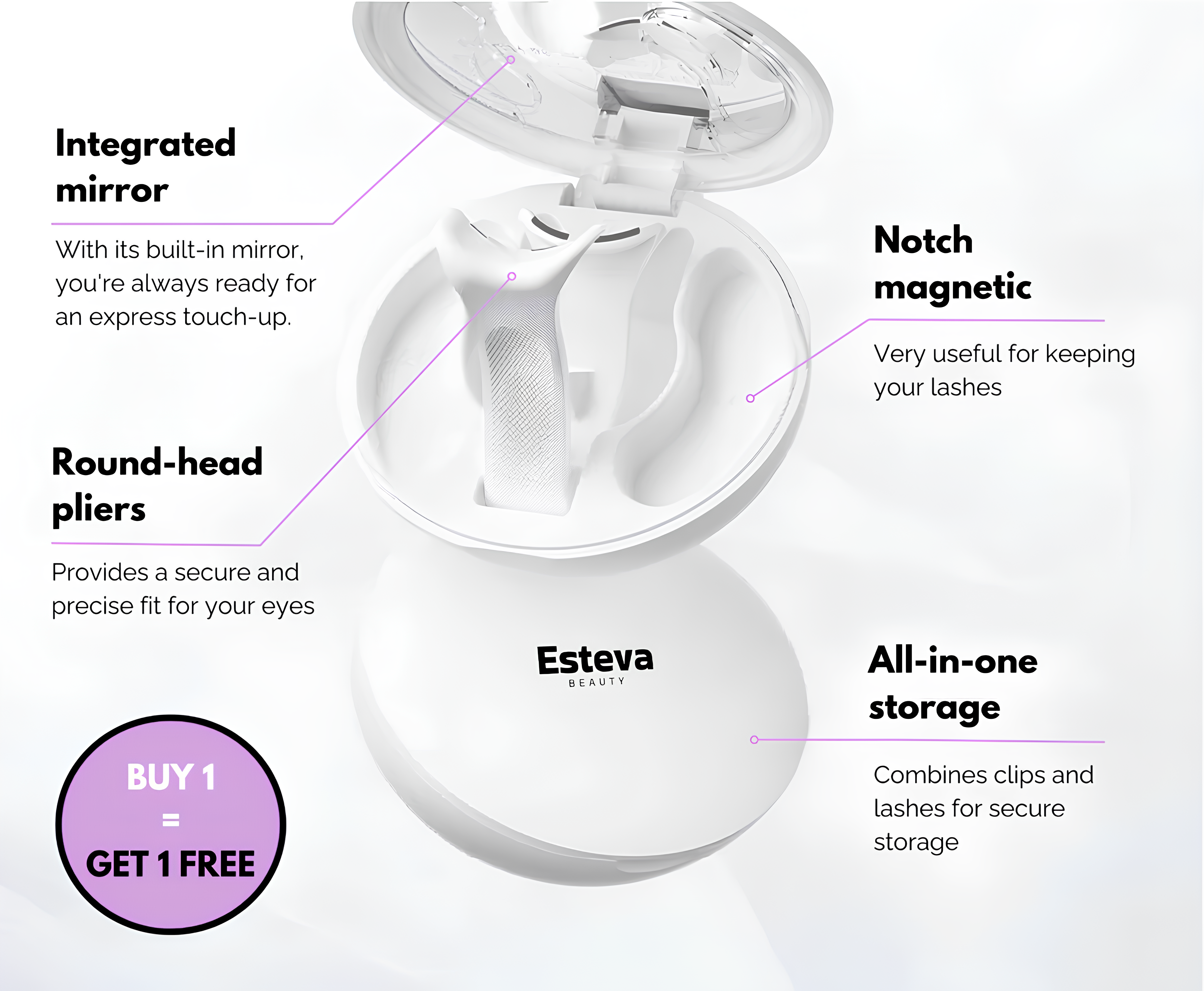 Magnetic lashes with applicator