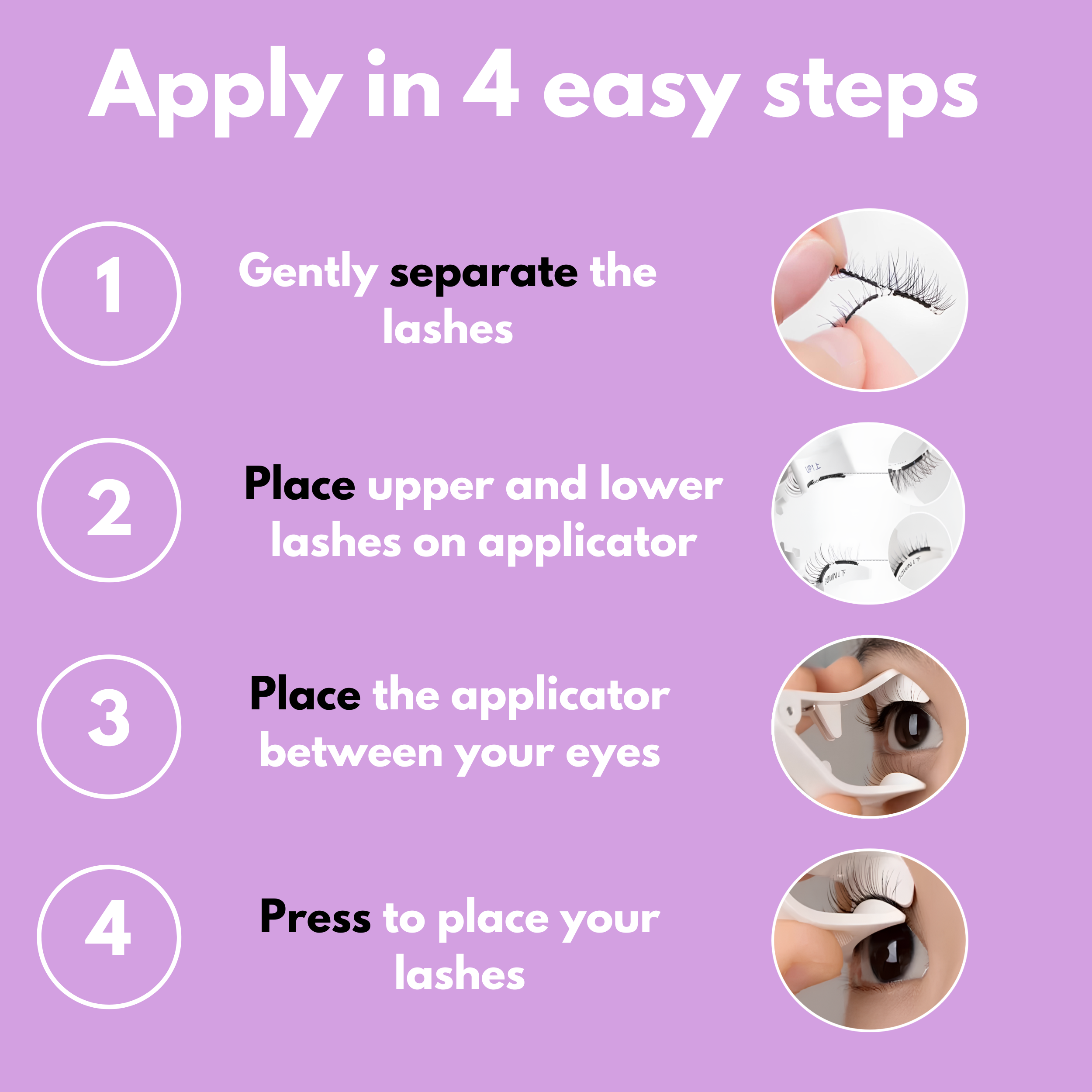 Magnetic lashes with applicator