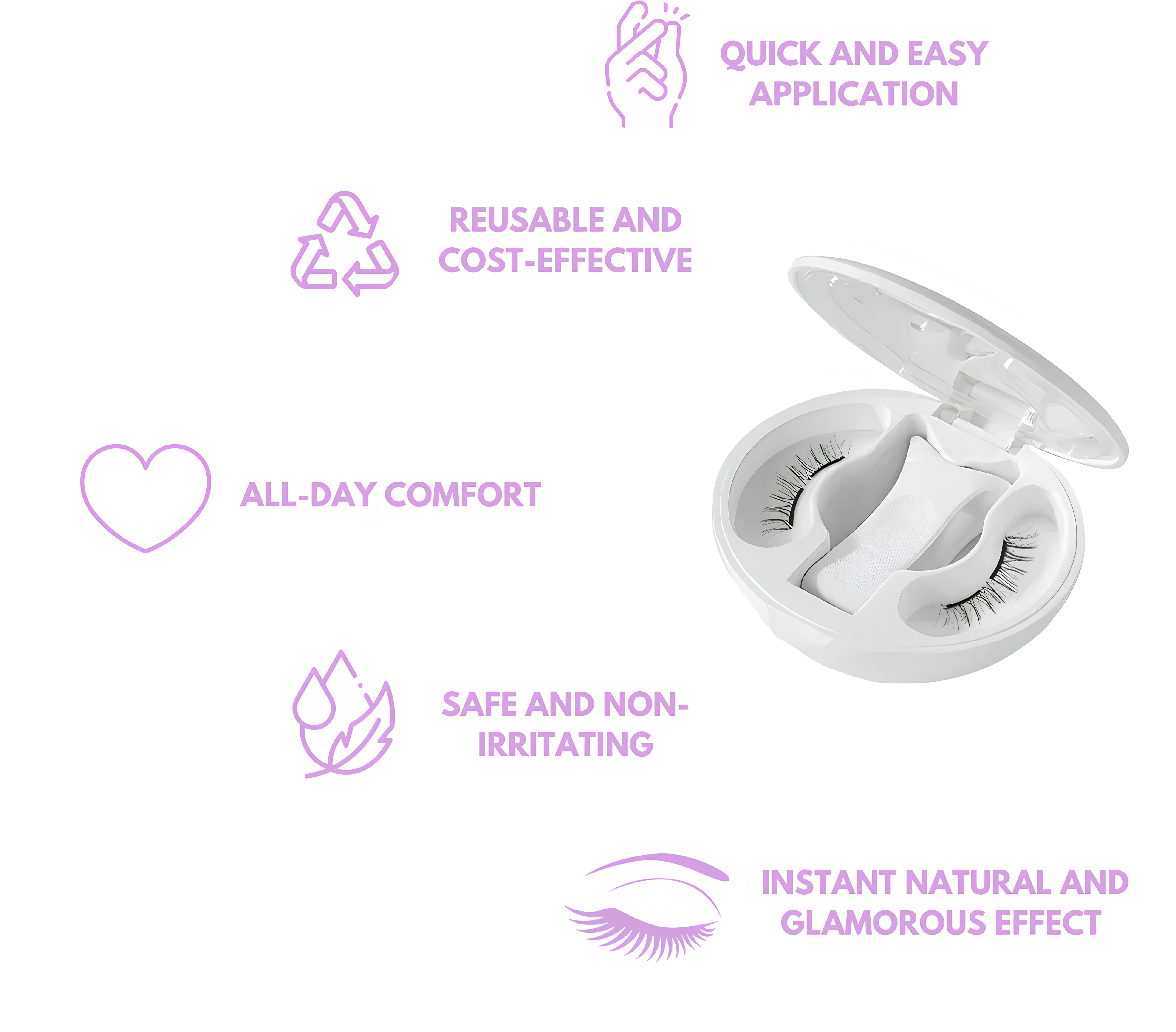 Magnetic lashes with applicator